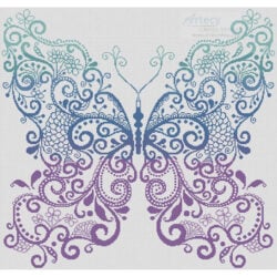 Purple Blue Green Butterfly (Olga Drozd - Vectorstock)