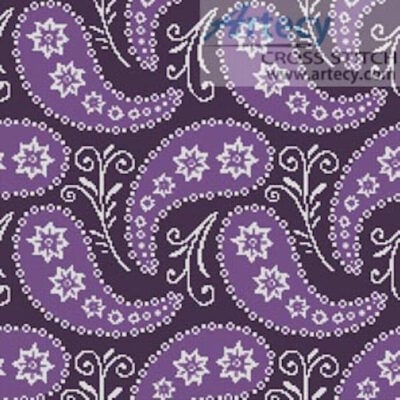 Purple Paisley Cushion (OlgaDrozd - Vectorstock)