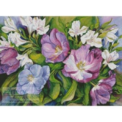 Purple Tulips and White Alstroneria (Joanne Porter/ Art Licensing Int'l)