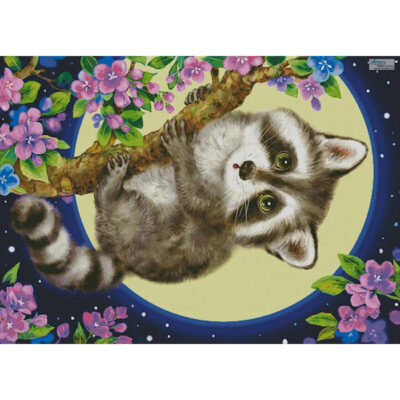 Raccoon in the Moonlight (Large) (Kayomi Harai)