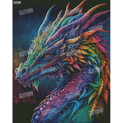 Rainbow Dragon (Large) (T Clarke using Midjourney AI)