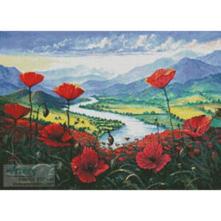 Red Poppies in the River Valley (Fred Marsh)