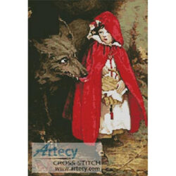 Red Riding Hood and Wolf (Jessie Willcox Smith)