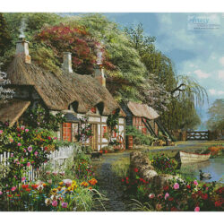 Riverside Home in Bloom (Cushion) (Dominic Davison)