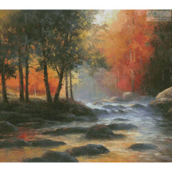Rocks and Stream (Cushion) (T. C. Chiu)
