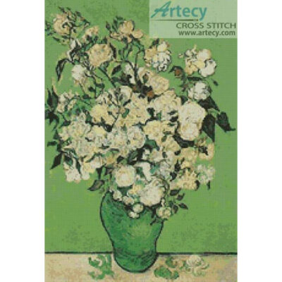 Roses in a Vase (Vincent Van Gogh)