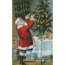 Santa Decorating Tree