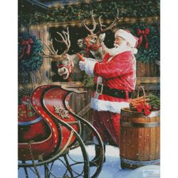 Santa Feeding the Reindeer (Larry Jones)
