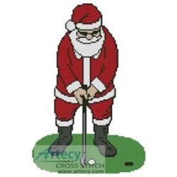 Santa Playing Golf