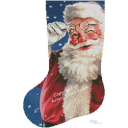 Santa Wink 2 Stocking (Left) (Larry Jones)