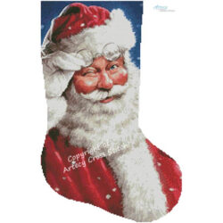 Santa Wink Stocking (Right) (Larry Jones)