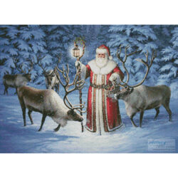 Santa With Reindeer (Liz Dillon)