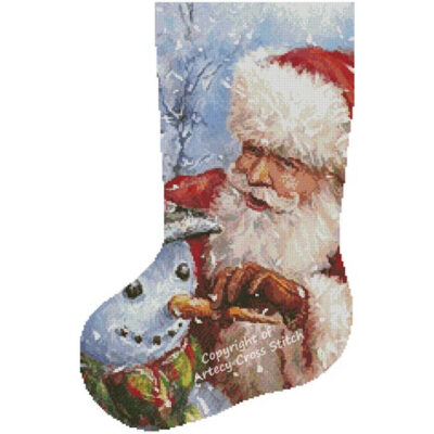 Santa with Snowman Stocking (Left) (Marcello Corti)