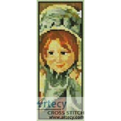 Sara in a GreenÂ Bonnet Bookmark (Mary Cassatt)