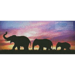 Silhouettes of Elephants against Sunset (Matt Walford - Corbis)
