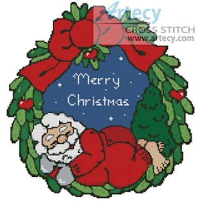 Sleeping Santa Wreath (www.graphicsfactory.com)