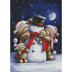 Snowman and Teddies (Ron Manning)