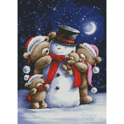 Snowman and Teddies (Ron Manning)