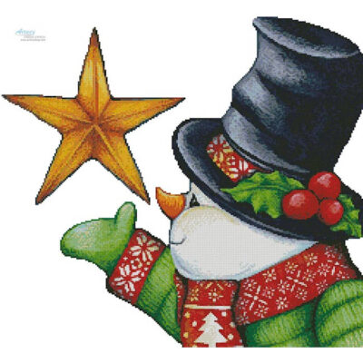 Snowman with Star (No Background) (Donna Knold)