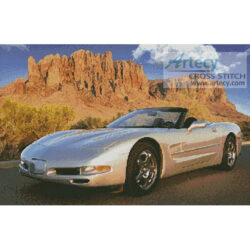 Sports Car with Mountains (NSI Photo - Image Vortex)