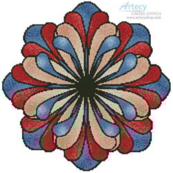 Stained Glass Flower (Blue) (Delightful Doodles)
