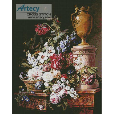 Still life of flowers in Â a basket (Art Renewal Centre)