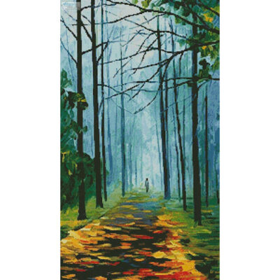 Summer Foggy Forest (Leonid Afremov)