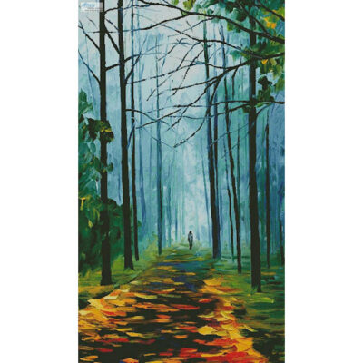 Summer Foggy Forest (Large) (Leonid Afremov)