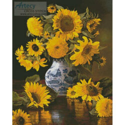Sunflowers in a Blue and White Vase (Christopher Pierce)