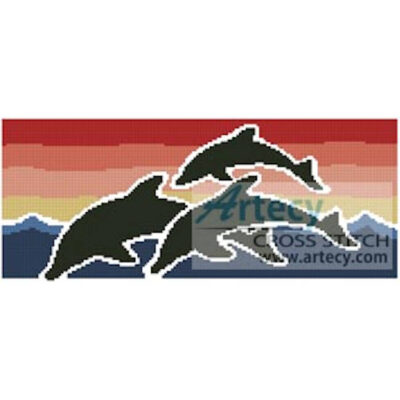 Sunset Dolphins (Dover and coloured by Artecy)
