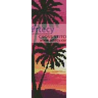 Sunset with Palm Trees Bookmark (Igorij - Vectorstock)