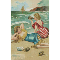 Victorian Bathers (Antique print)