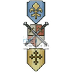 Swords and Shields Bookmark (Artecy Cross Stitch)
