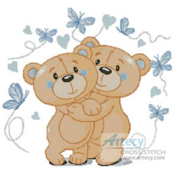 Teddies in Love (Blue) (Dazdraperma - Vectorstock)