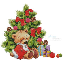 Teddy under Christmas Tree (Lena Faenkova)