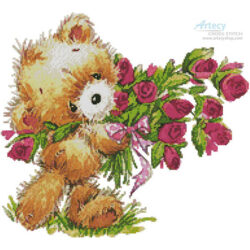 Teddy with Flowers (Lena Faenkova)