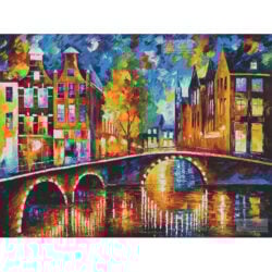 The Bridges of Amsterdam (Large) (Leonid Afremov)