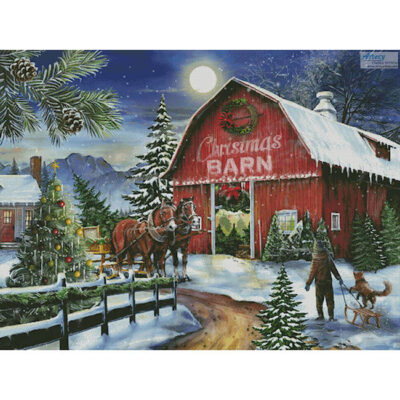 The Christmas Barn (Large) (Thomas Wood)