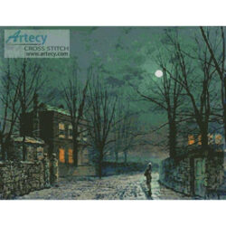 The Old Hall under Moonlight (John Atkinson Grimshaw)