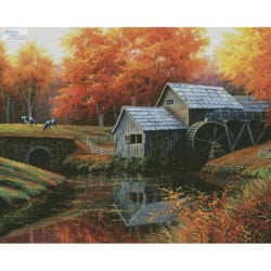 The Old Mill in October (Large) (Charles White)