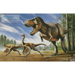 T-Rex attacking Struthiomimus Dinosaurs (Mohamad Haghani / Stock trek - Corbis)