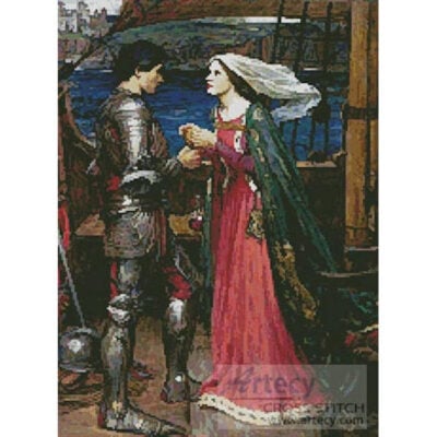 Tristan and Isolde sharing the potion (Art Renewal Centre)