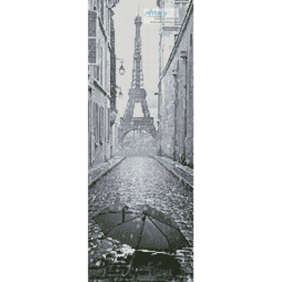 Umbrella in Paris Black and White (Crop) (Cranach - Fotolia)