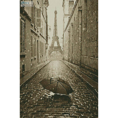 Umbrella in Paris (Sepia) (Cranach - Fotolia)