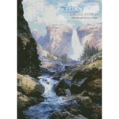 Waterfall in Yosemite (Art Renewal Centre)