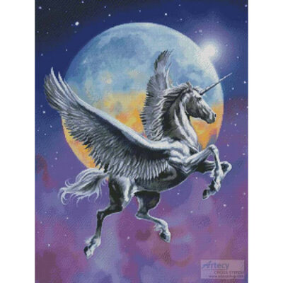 Winged Unicorn in Moonlight (Lorenzo Tempesta)