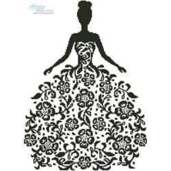 Woman Silhouette with Flowers (astra03g-vectorstock)