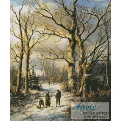 Wood Gatherers in a Winter Forest (Art Renewal Centre)