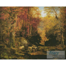 Woodland Interior with Rocky Stream (Thomas Moran)