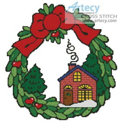 Xmas House Wreath (Graphics Factory)